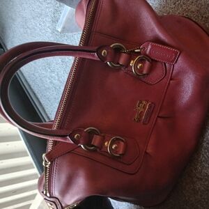Coach Red Leather Women's Bag